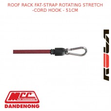 ROOF RACK FAT-STRAP ROTATING STRETCH-CORD HOOK - 51CM
